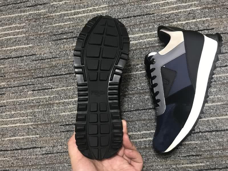Fendi Sneakers Blue Grey And White Men Women 4