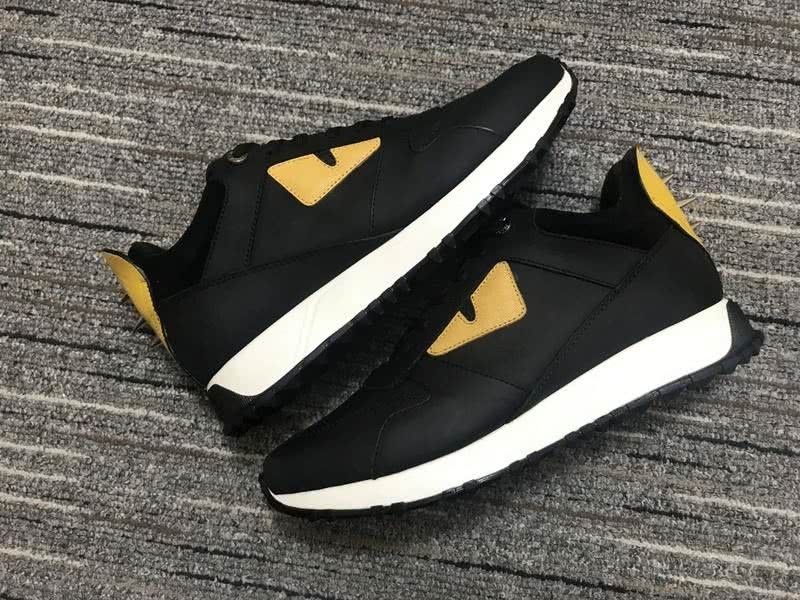 Fendi Sneakers Black Yellow Men Women 5