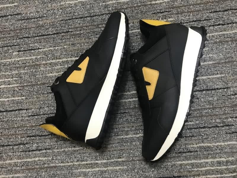 Fendi Sneakers Black Yellow Men Women 9
