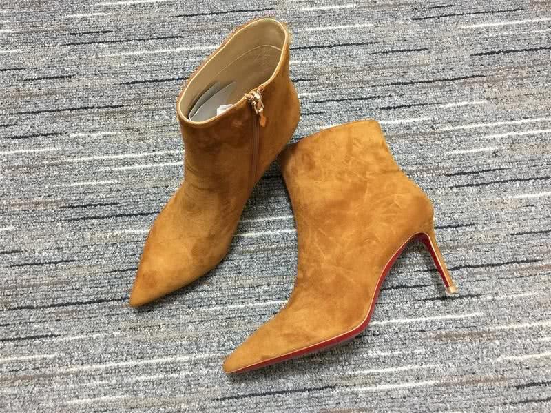 Christian Louboutin Boots High Heels Suede Yellow Women 1