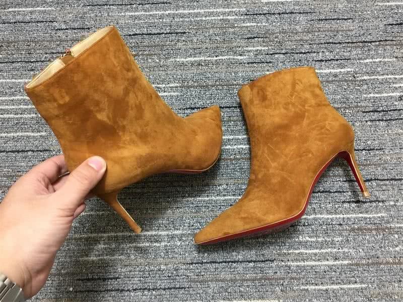 Christian Louboutin Boots High Heels Suede Yellow Women 5