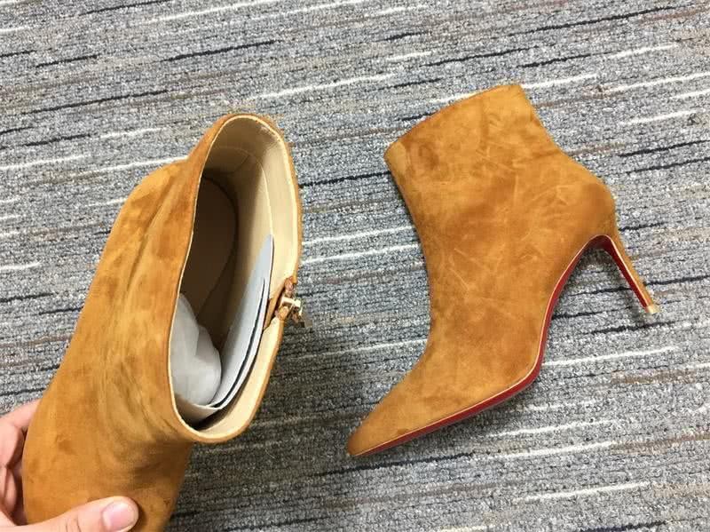Christian Louboutin Boots High Heels Suede Yellow Women 8