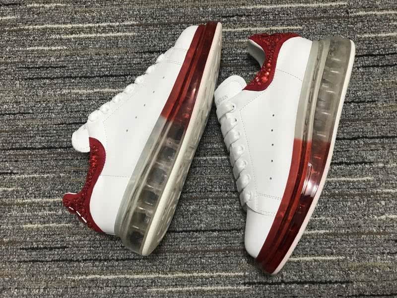 Alexander McQueen Sneakers Leather White Red Men Women 2