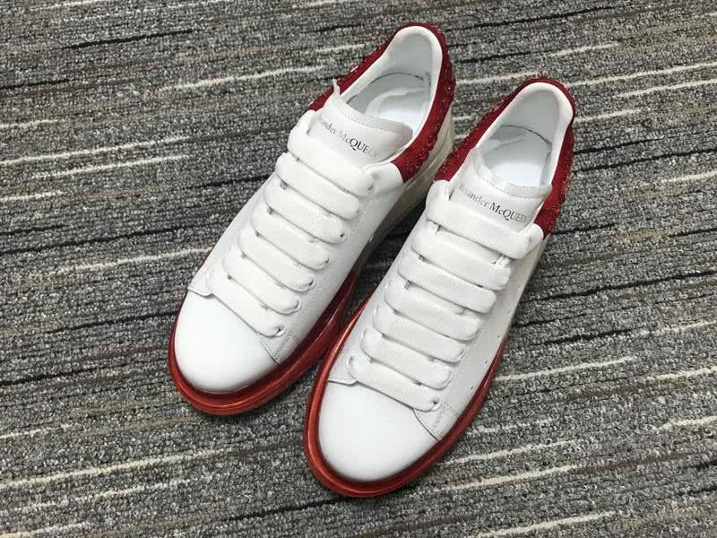 Alexander McQueen Sneakers Leather White Red Men Women 7