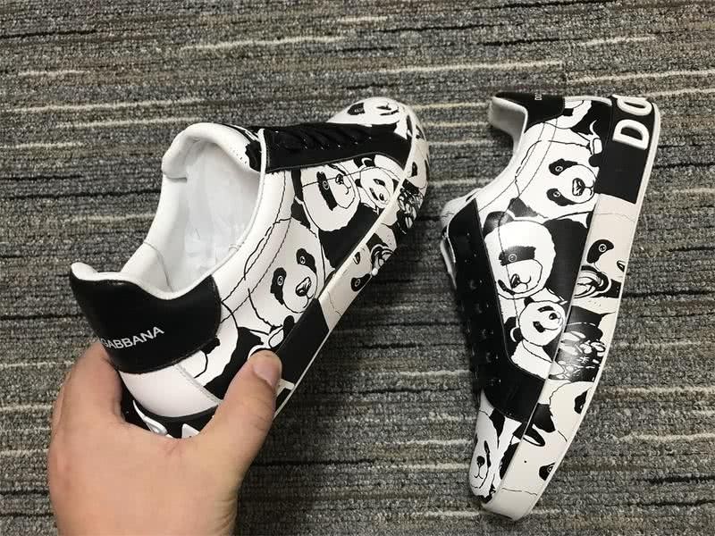 Dolce&Gabbana Portofino Sneakers Black White Men Women 4