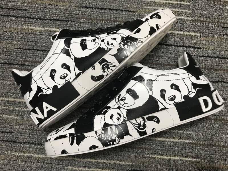 Dolce&Gabbana Portofino Sneakers Black White Men Women 6