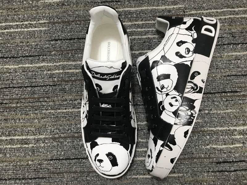 Dolce&Gabbana Portofino Sneakers Black White Men Women 8