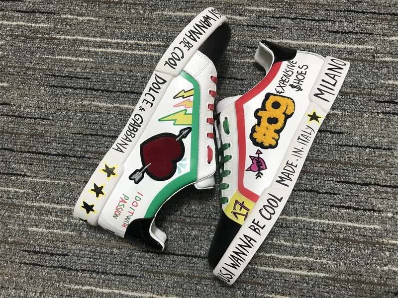 Dolce&Gabbana Portofino Sneakers White Black Red And Green Men Women 4