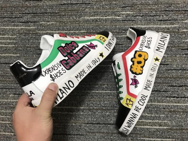Dolce&Gabbana Portofino Sneakers White Black Red And Green Men Women 5