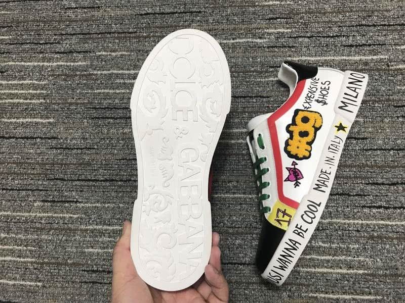 Dolce&Gabbana Portofino Sneakers White Black Red And Green Men Women 6