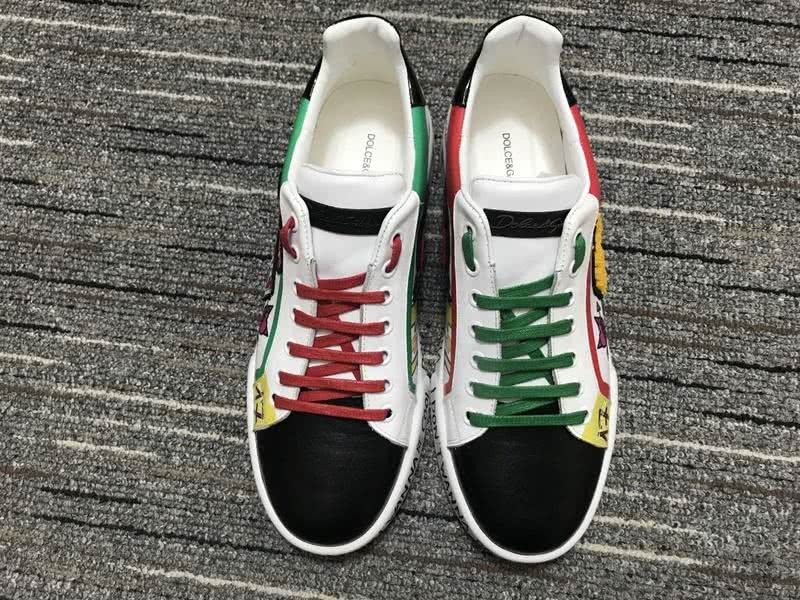 Dolce&Gabbana Portofino Sneakers White Black Red And Green Men Women 8