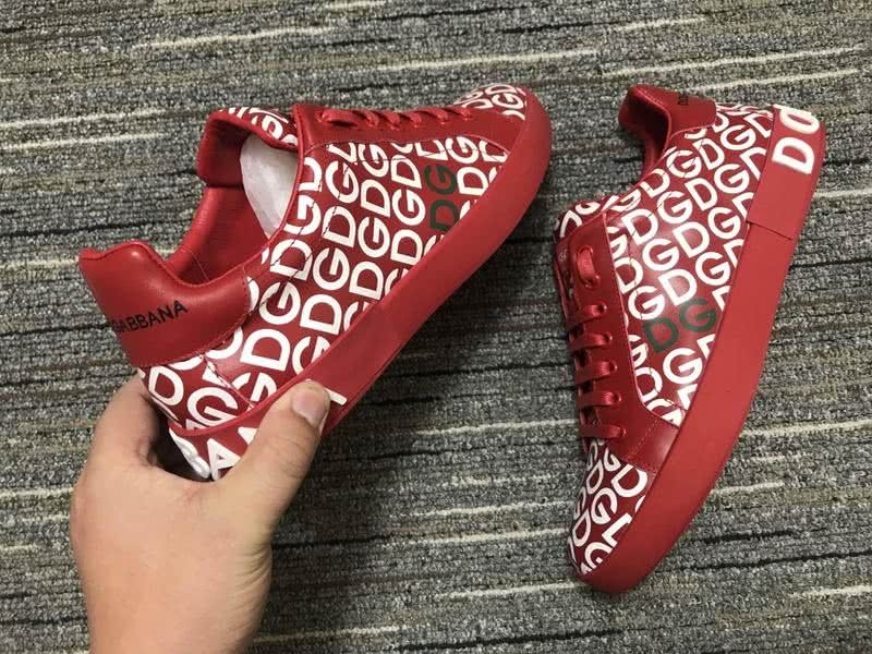 Dolce&Gabbana Portofino Sneakers Red White Men Women 2