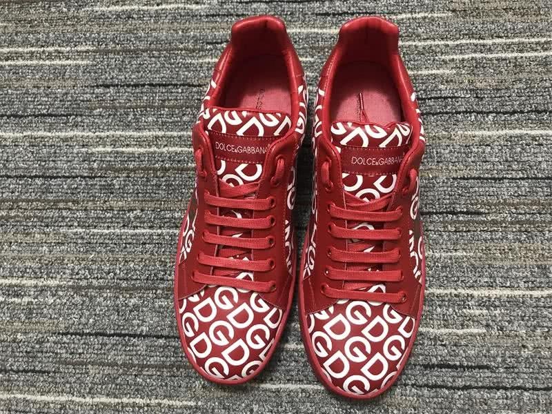 Dolce&Gabbana Portofino Sneakers Red White Men Women 4