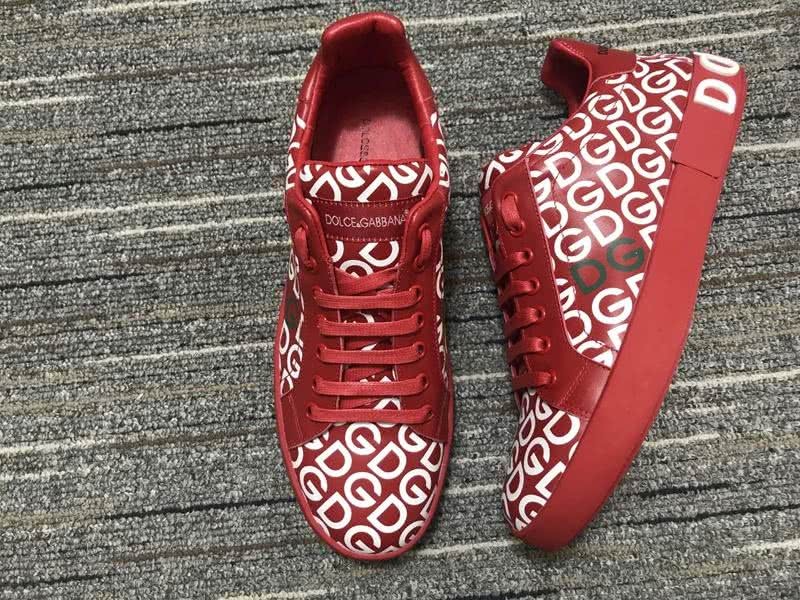 Dolce&Gabbana Portofino Sneakers Red White Men Women 5