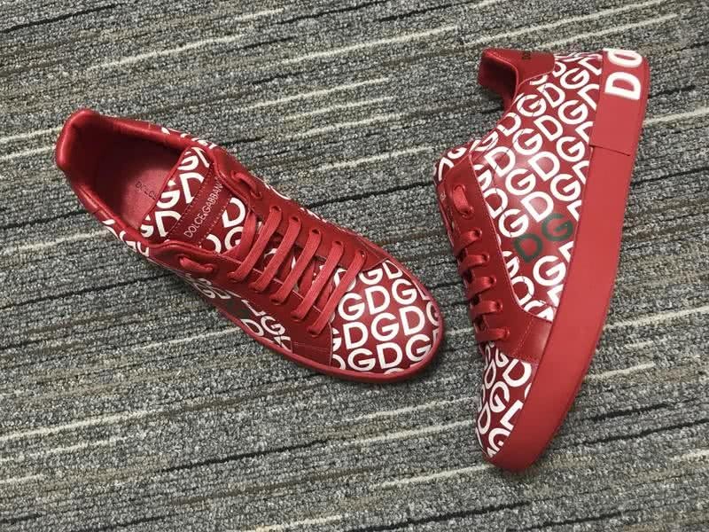 Dolce&Gabbana Portofino Sneakers Red White Men Women 6