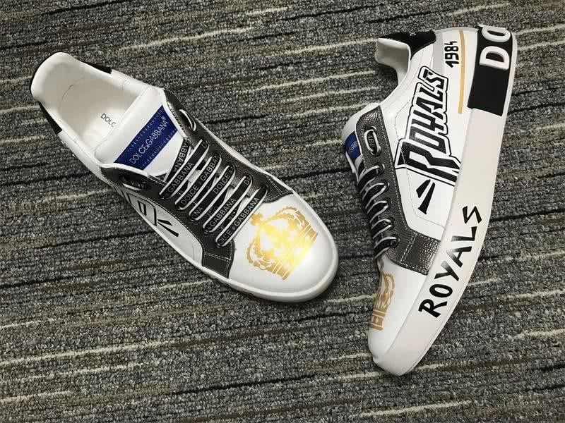 Dolce&Gabbana Portofino Sneakers White Black And Yellow Men Women 7