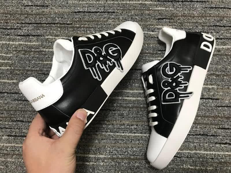 Dolce&Gabbana Portofino Sneakers Black White Men Women 2