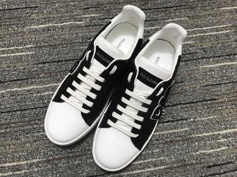 Dolce&Gabbana Portofino Sneakers Black White Men Women 1
