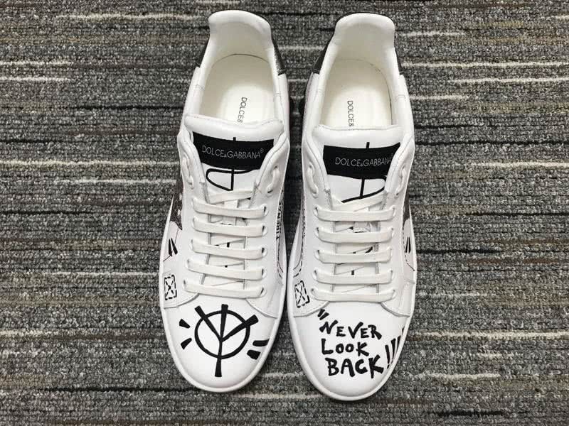 Dolce&Gabbana Portofino Sneakers White Black Men Women 5