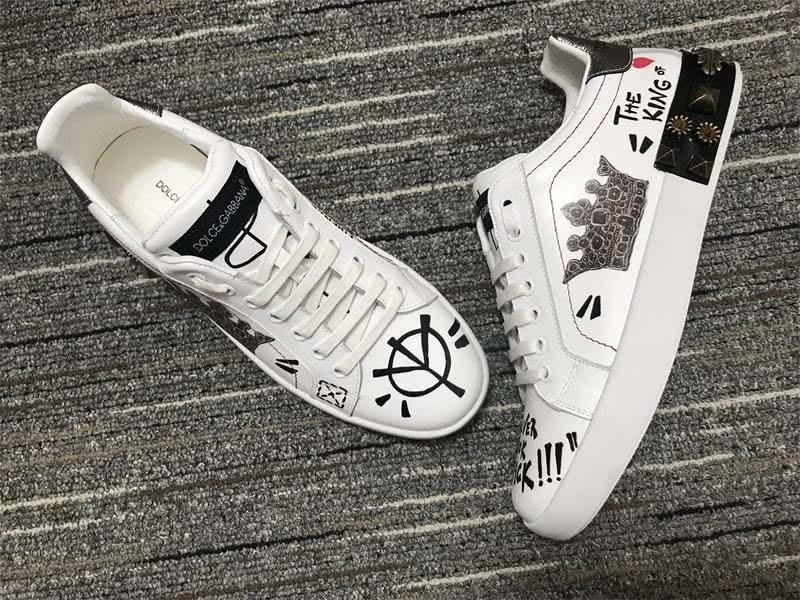 Dolce&Gabbana Portofino Sneakers White Black Men Women 7