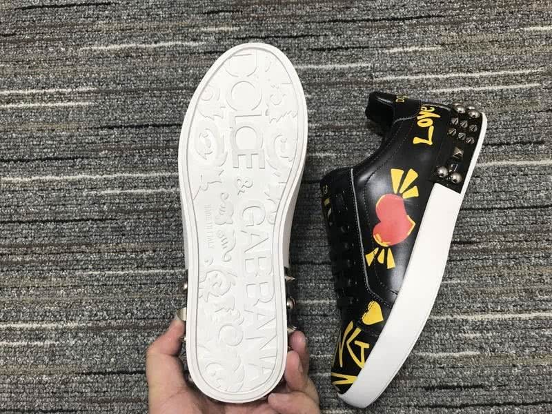 Dolce&Gabbana Portofino Sneakers Black Yellow And Red Men Women 3
