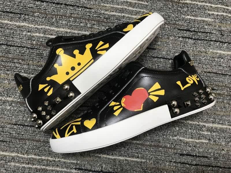 Dolce&Gabbana Portofino Sneakers Black Yellow And Red Men Women 4