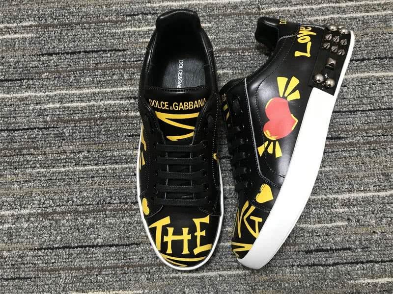 Dolce&Gabbana Portofino Sneakers Black Yellow And Red Men Women 6