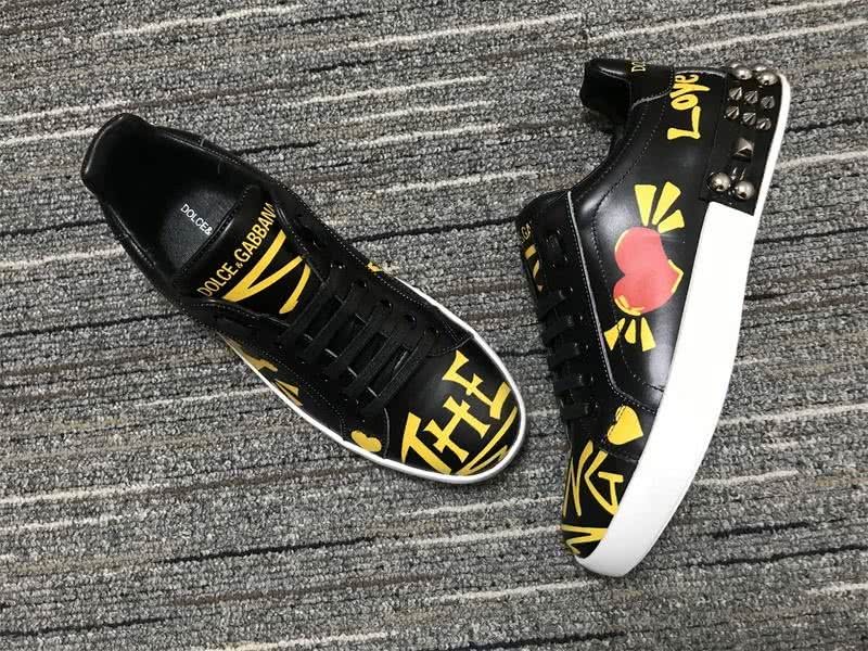 Dolce&Gabbana Portofino Sneakers Black Yellow And Red Men Women 7