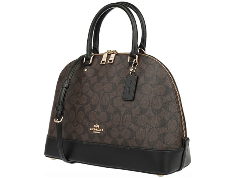 Coach Signature Sierra Satchel Crossbody Bag Black 3