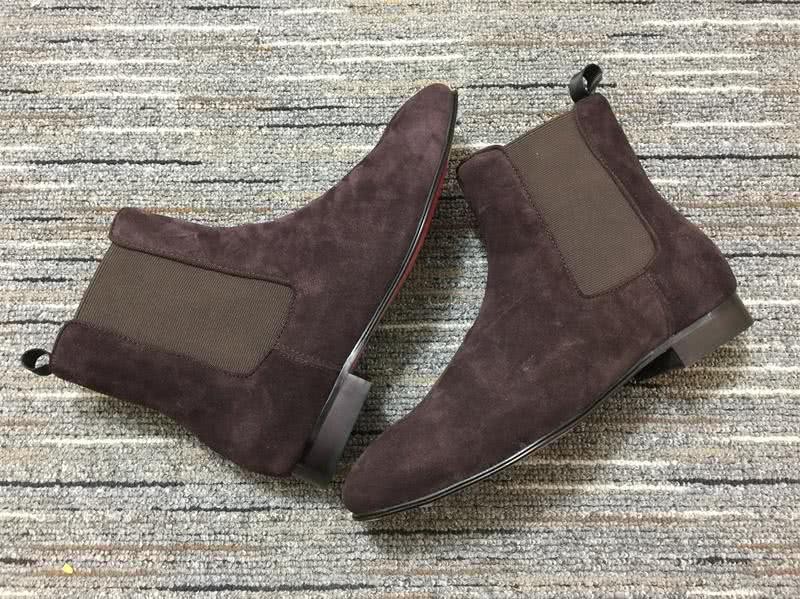 Christian Louboutin Boots Suede Coffee Men 4