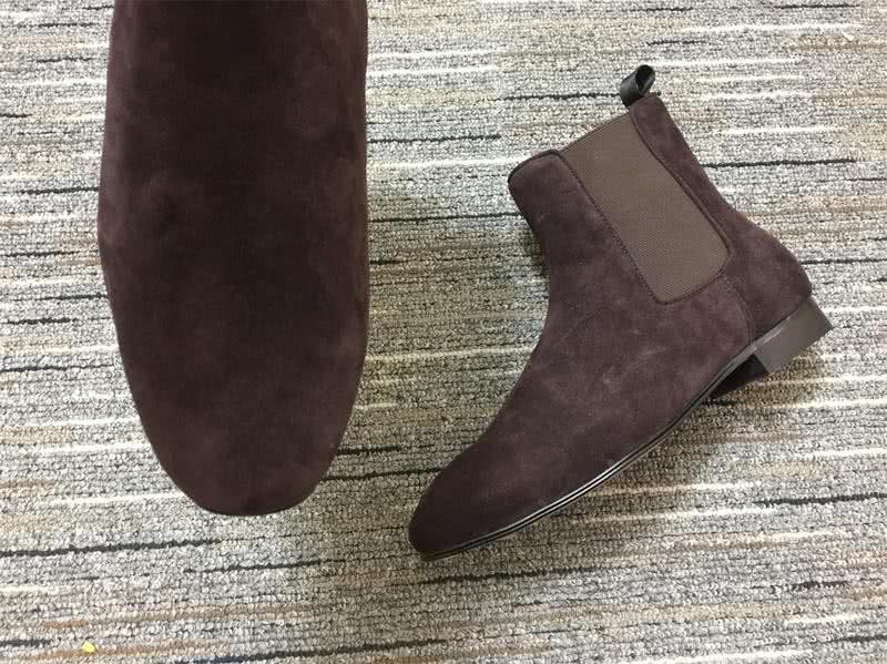 Christian Louboutin Boots Suede Coffee Men 6