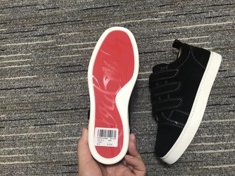 Christian Louboutin Sneakers Low Top Black Red White Men Women 3