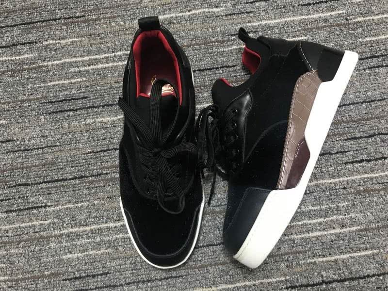 Christian Louboutin Sneakers Low Top Black Red White Men Women 1