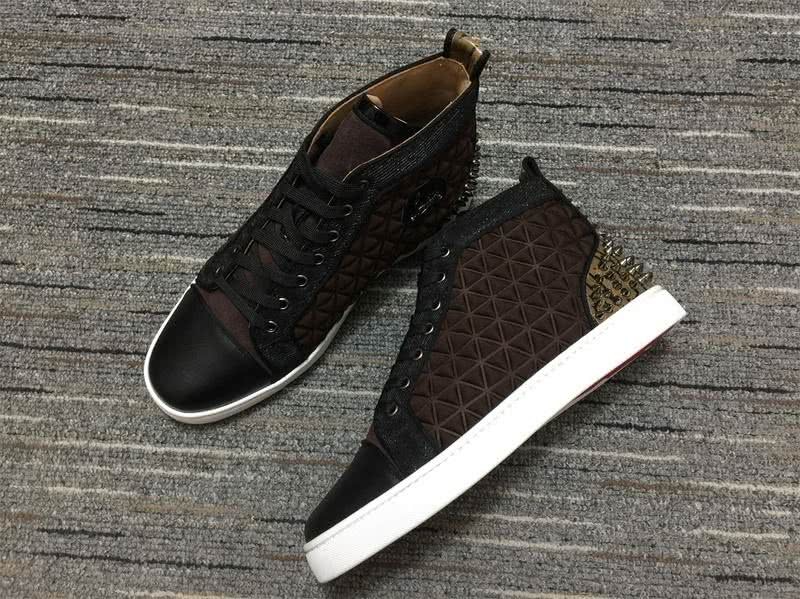 Christian Louboutin Low Spikes Coffee Black Men Women 3