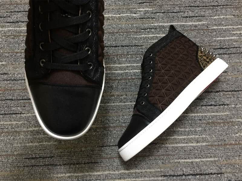 Christian Louboutin Low Spikes Coffee Black Men Women 9