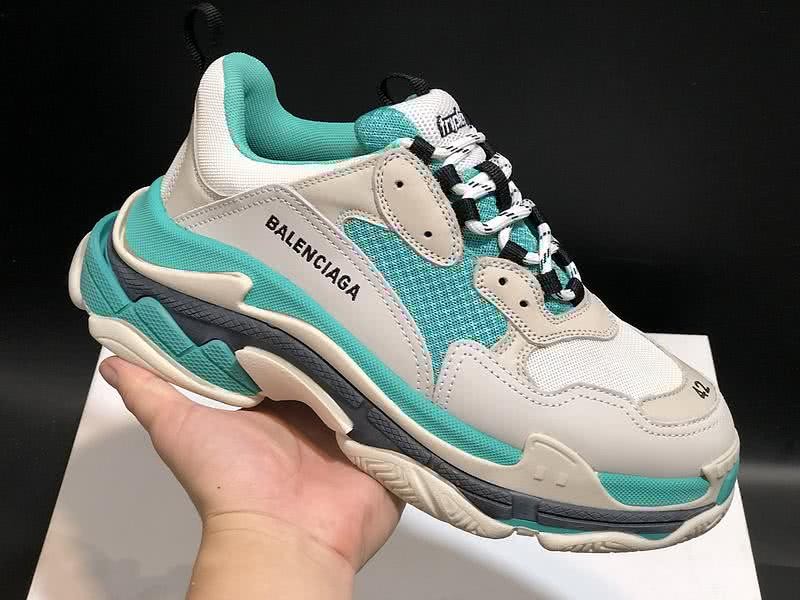 Balenciaga Triple S Sports Shoes Grey Green Men Women 10