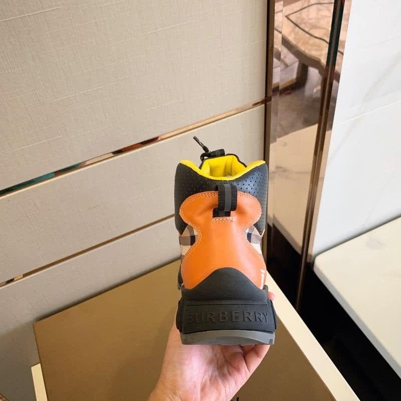 Burberry Sneakers Top Quality High Top Orange Wine Black Yellow Men 5