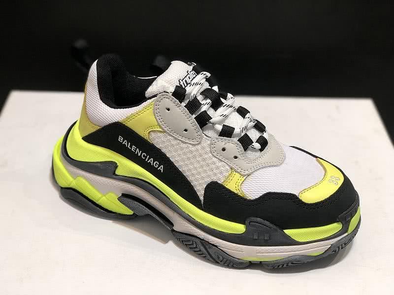 Balenciaga Triple S Sports Shoes Yellow White Black Men Women 4