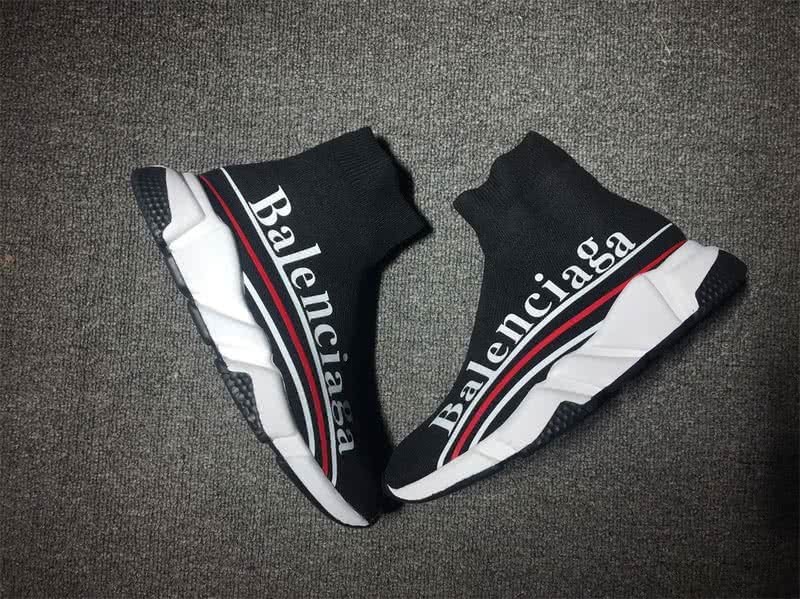 Balenciaga Speed Sock Boots Black with Logo 5