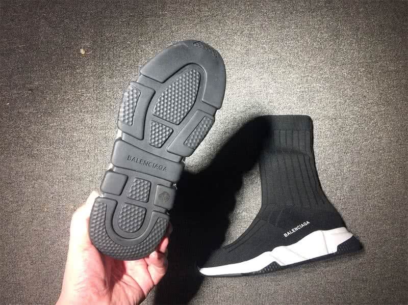 Balenciaga Speed Sock Boots Black White 8