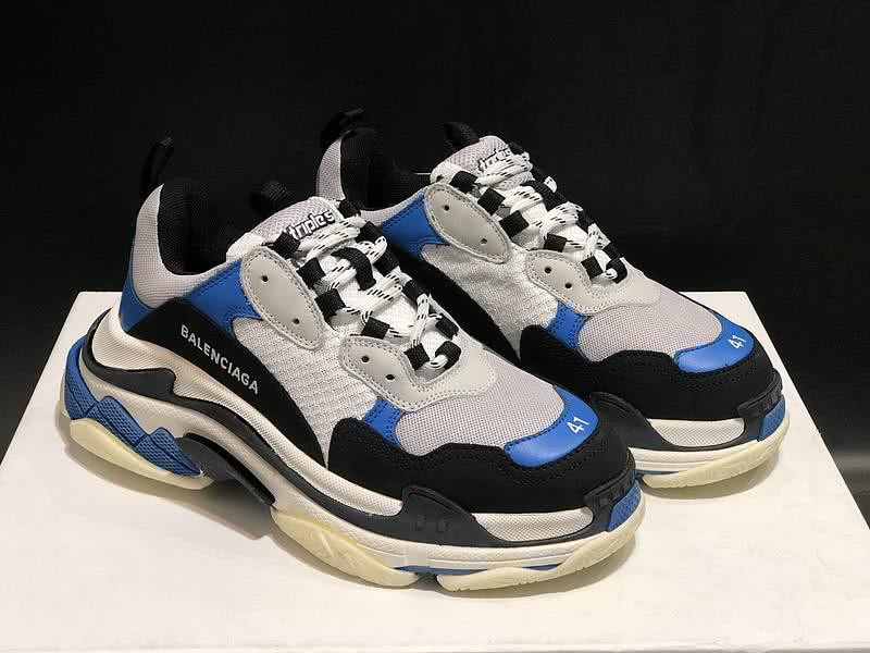 Balenciaga Triple S Sports Shoes White Black Blue Men Women 7