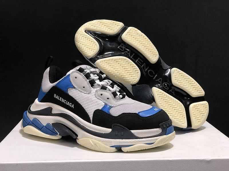 Balenciaga Triple S Sports Shoes White Black Blue Men Women 8