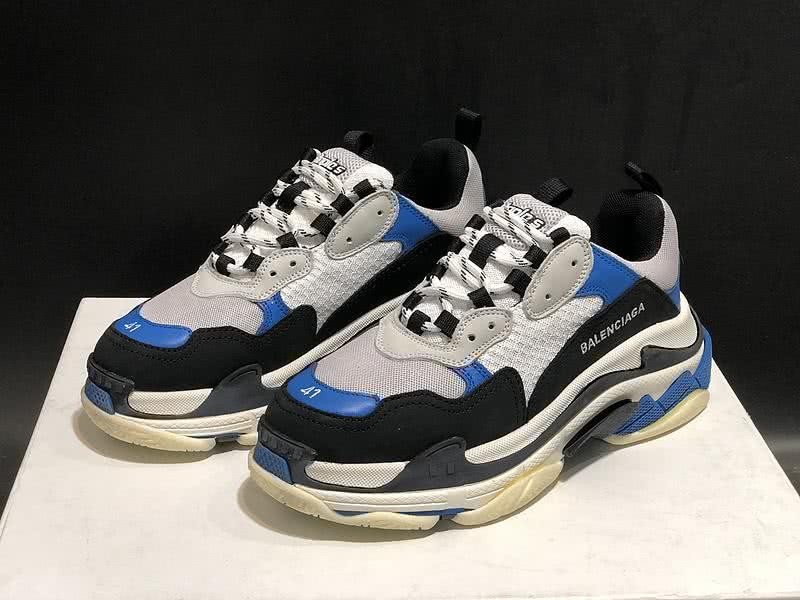 Balenciaga Triple S Sports Shoes White Black Blue Men Women 1