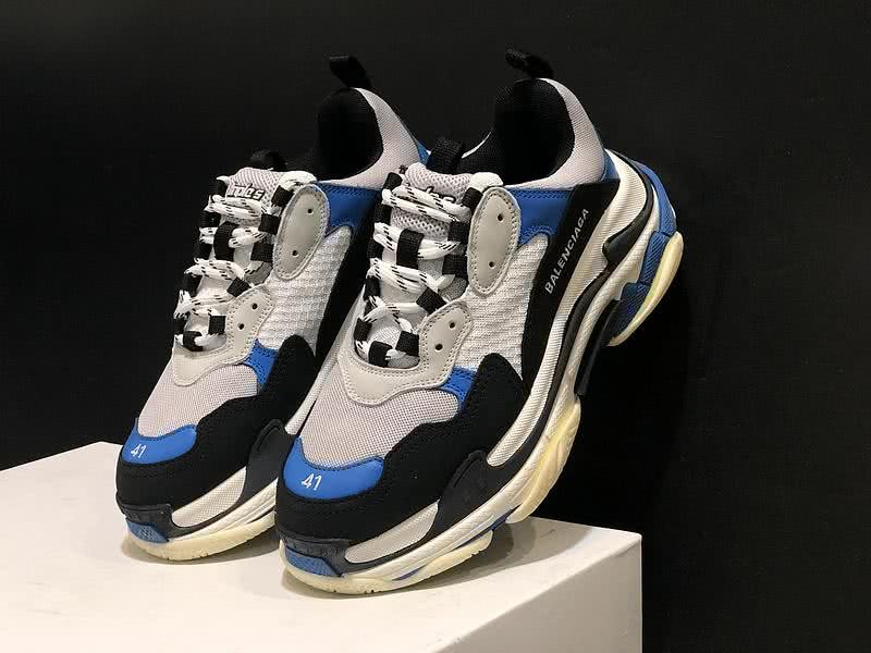 Balenciaga Triple S Sports Shoes White Black Blue Men Women 12