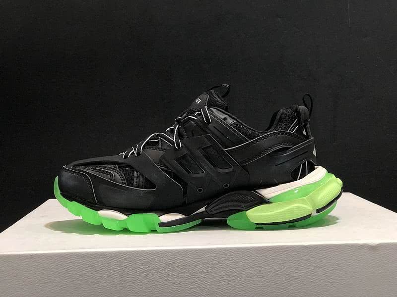 Balenciaga Triple S Sports Shoes Black Green Men Women 4