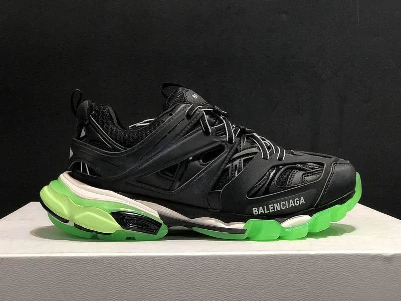 Balenciaga Triple S Sports Shoes Black Green Men Women 9