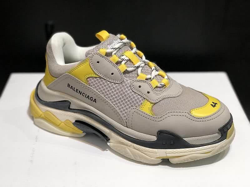 Balenciaga Triple S Sports Shoes Grey Yellow Men Women 2