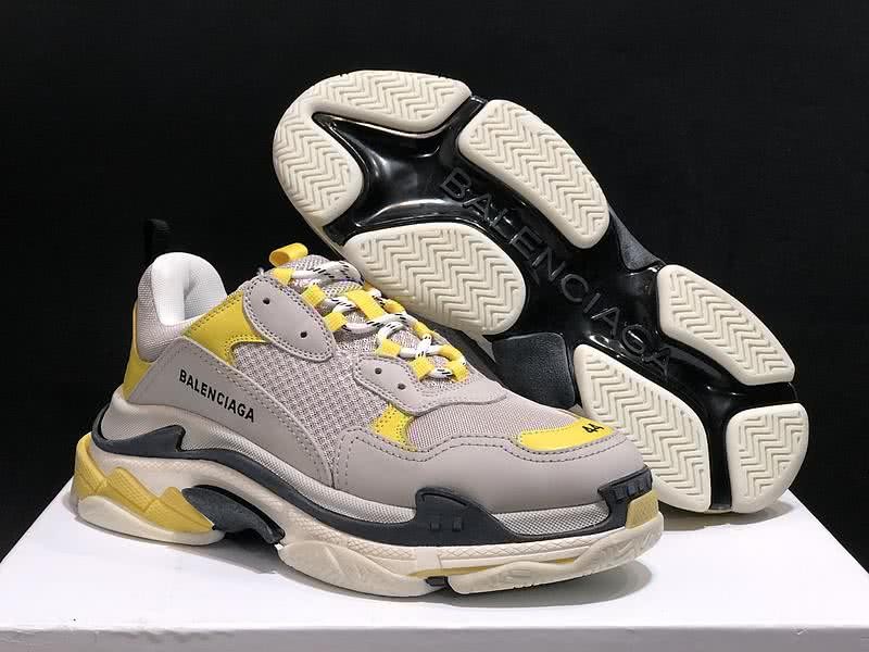 Balenciaga Triple S Sports Shoes Grey Yellow Men Women 6