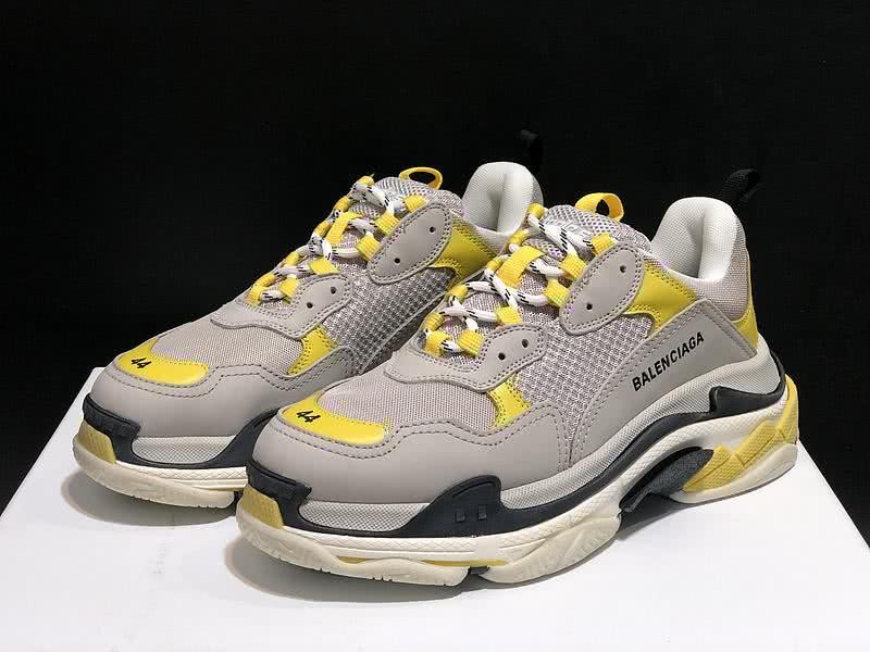 Balenciaga Triple S Sports Shoes Grey Yellow Men Women 1