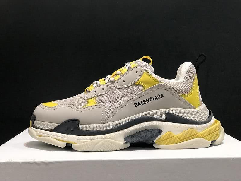 Balenciaga Triple S Sports Shoes Grey Yellow Men Women 8